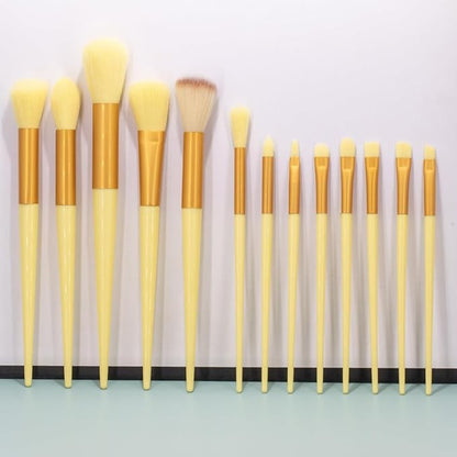 13 PCS Makeup Brush Set with Pouch | Professional Soft Cosmetic Brushes for Full Face & Eye Makeup
