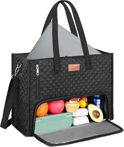 Women’s Quilted Insulated Lunch Tote Bag