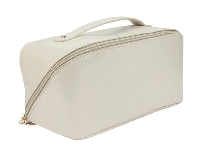 Luxury Leather Cosmetic Bag Travel Makeup Pouch