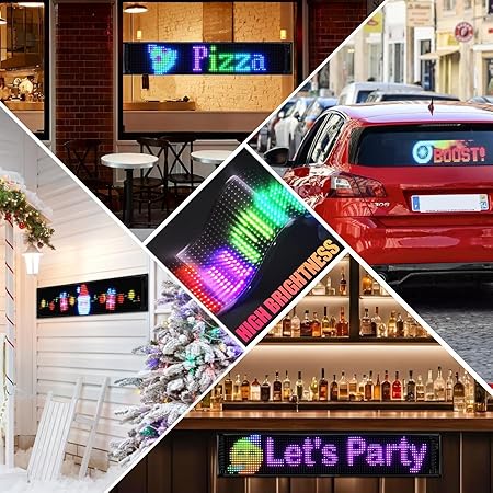 Smart RGB LED Matrix Display Panel with Bluetooth App & Remote Control