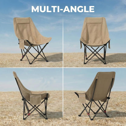 Camping Chair with Footrest | Portable Folding Lounge Chair with Carry Bag | Outdoor Relax Chair