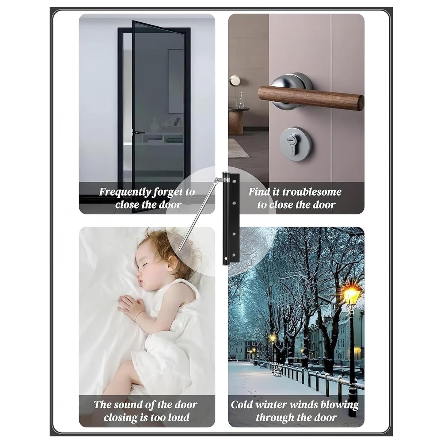 Premium Stainless Steel Automatic Door Closer | Silent & Smooth Closing