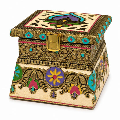 Decorative Flower Mukhwas Dani with 1 Jar | Premium Mukhwas Storage Box