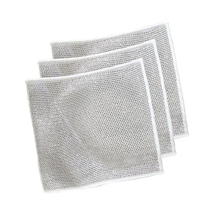 Double Layer Scrubbing Cloth / Multipurpose Wire Mesh Cleaning Pad