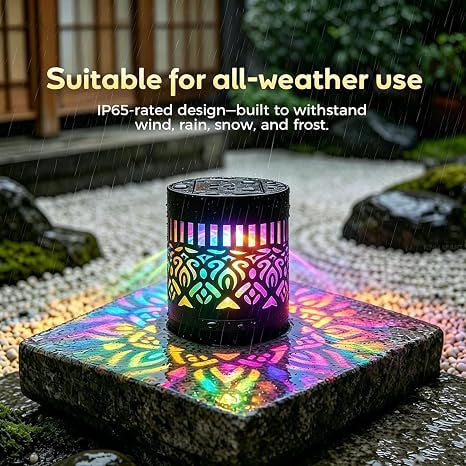 7 Color Changing Mandala Light – Solar Powered LED Decorative Lamp