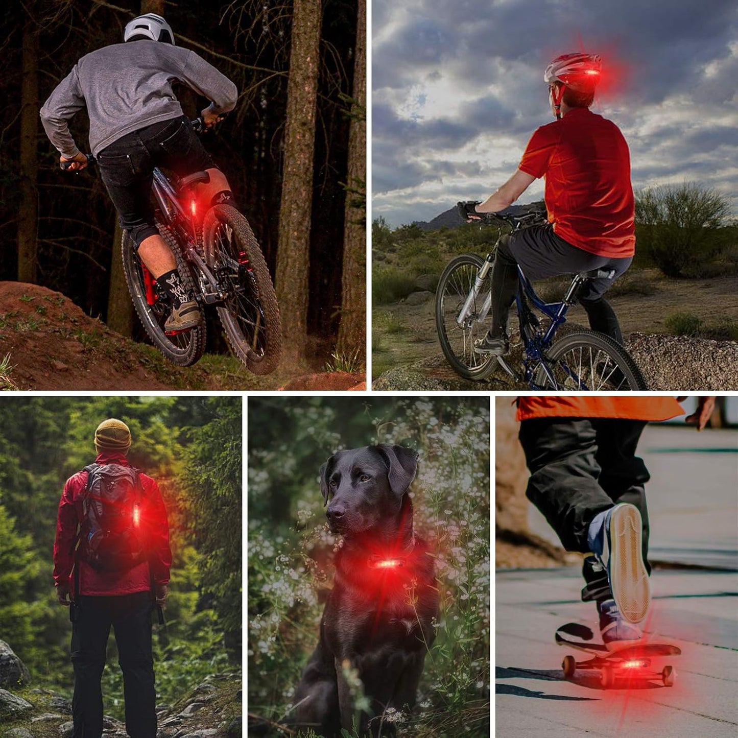 Rechargeable Bicycle Tail Light LED USB Charging Rear Safety Light