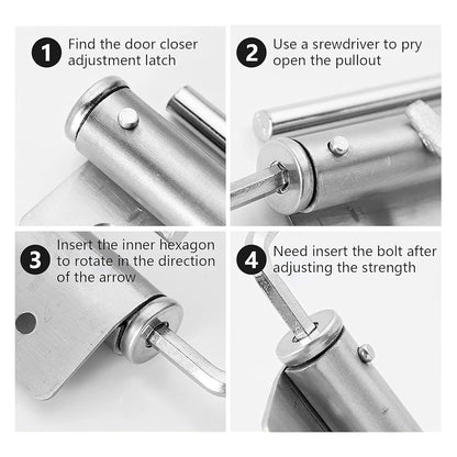 Premium Stainless Steel Automatic Door Closer | Silent & Smooth Closing