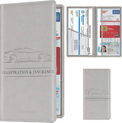 Premium Car Document Holder | RC Book, Insurance & Driving License Wallet Organizer
