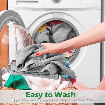 Microfiber Cleaning Cloth Roll – 20 Reusable Super Absorbent Towels (Washable & Multipurpose Cleaning Roll)