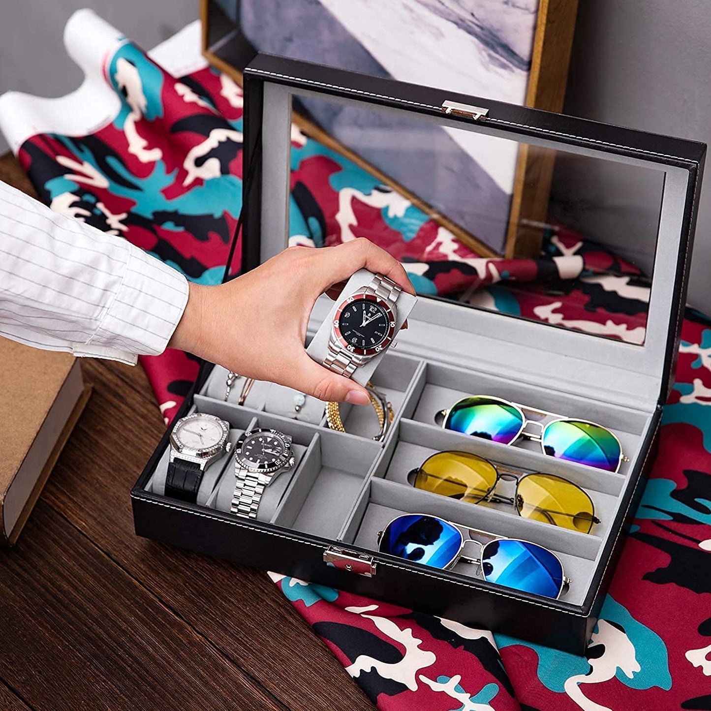 6 SLOT WATCH AND 3 SLOT GOGGLES BOX