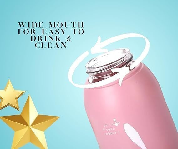 Cute Rabbit Stainless Steel Water Bottle for Kids 330Ml