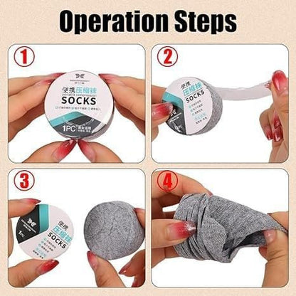 Disposable Portable Travel Socks – 1 Pair Single Use Unisex Cotton Socks