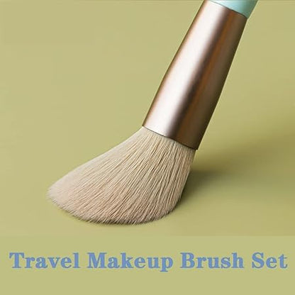 8 PCS Makeup Brush Set with Bag | Soft Professional Cosmetic Brushes for Face & Eye Makeup
