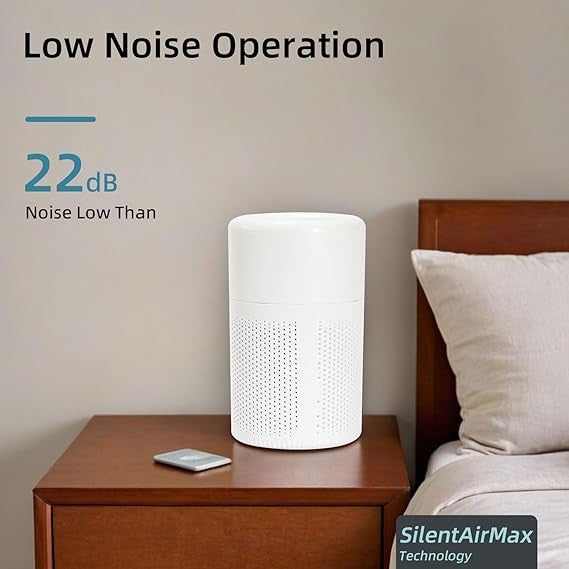 Portable Air Purifier with HEPA Filter | USB Rechargeable | Compact Desktop Air Cleaner for Home & Office