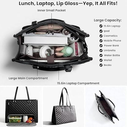 Women’s Quilted Insulated Lunch Tote Bag
