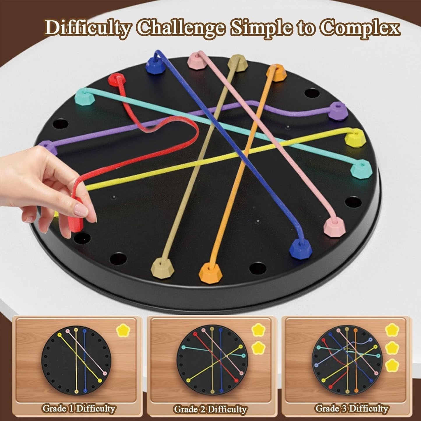 Rope Knot Puzzle Challenge Board Game | Mind Teaser Puzzle Toy for Kids & Family