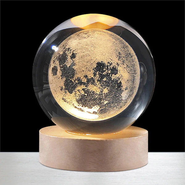3D Galaxy Crystal Ball Night Lamp, Solar System Crystal Ball Night Light