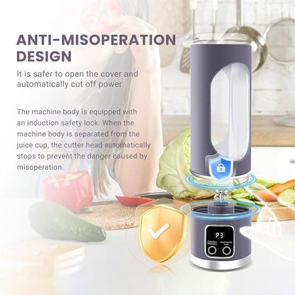 Portable 12 Blade Juicer Blender USB Rechargeable Mixer Bottle