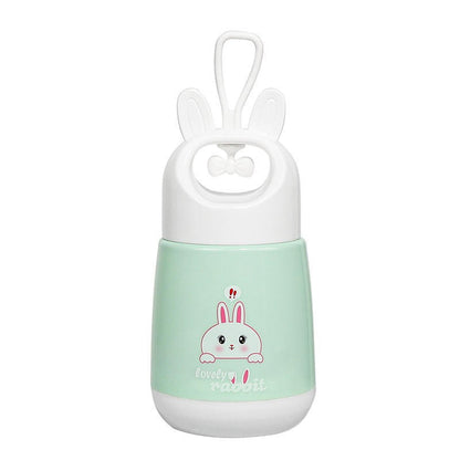 Cute Bunny Kids Water Bottle with Straw