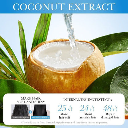 Coconut Repair Hair Mask | 100% Natural Coconut Oil with Peptide & Glycine | Anti-Breakage & Damage Repair (30ml)