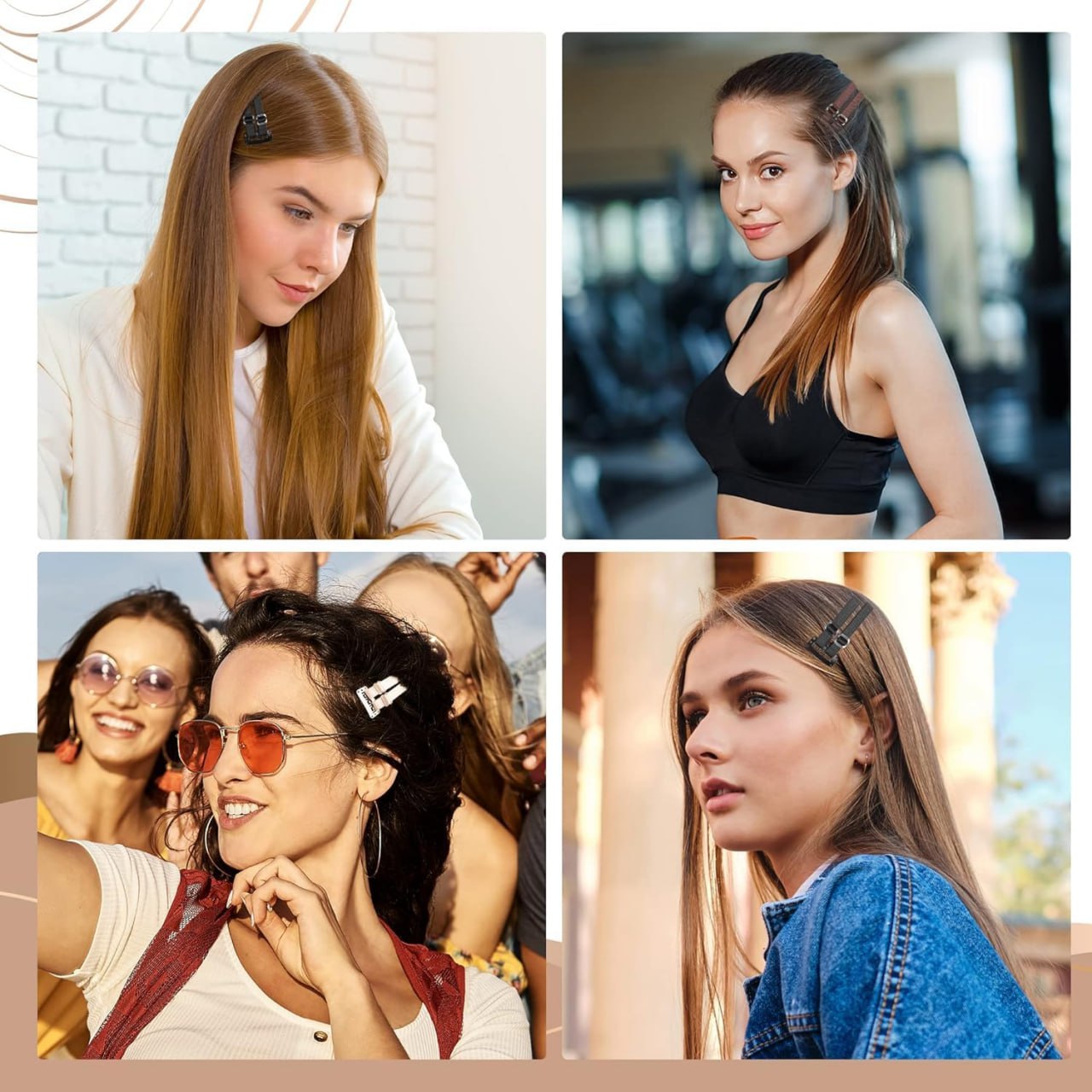 3Pcs Adjustable Invisible Face Lift Bands with Clips – Instant Facelift, Eye & Brow Lift Elastic Straps for Women