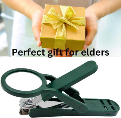 Magnifying Nail Cutter with Lens – Easy View Nail Clipper for Kids & Elderly