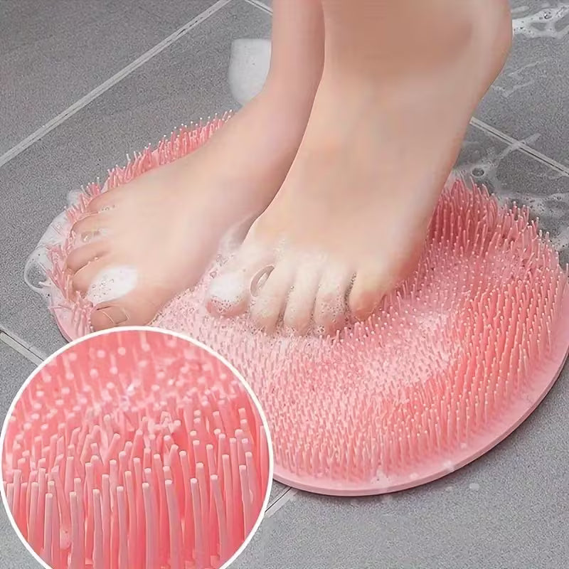 Wall Mounted Silicone Foot & Body Shower Scrubber Brush