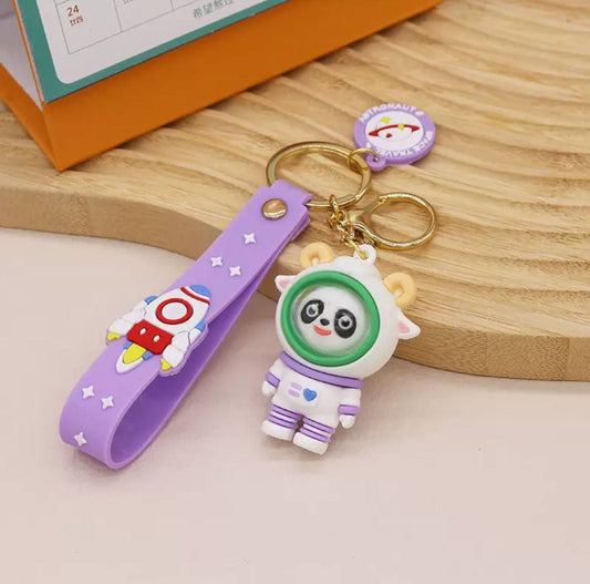 Astronaut Panda Keychain