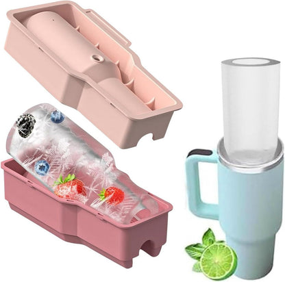 Silicone Ice Stick Mold for Bottles & Tumblers | Easy-Release Ice Cube Freezer Tray with Lid