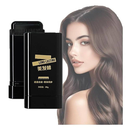 2 in 1 Instant Hair Color Stick | Waterproof Hair Dye Comb for White Hair Coverage