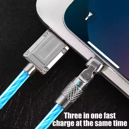 LED Flow Charging Cable | Fast Charging USB Cable with Glowing Light | Type-C