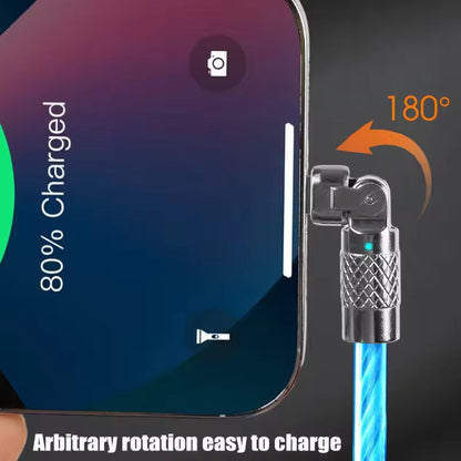LED Flow Charging Cable | Fast Charging USB Cable with Glowing Light | Type-C