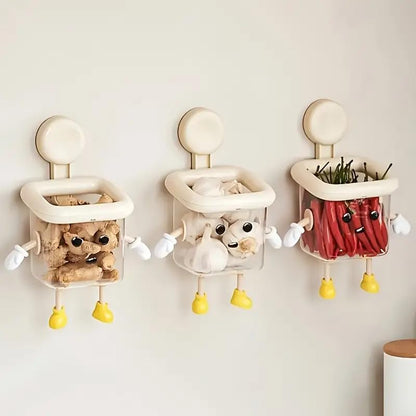 Creative Cartoon Wall Mount Toothbrush Holder & Bathroom Organizer
