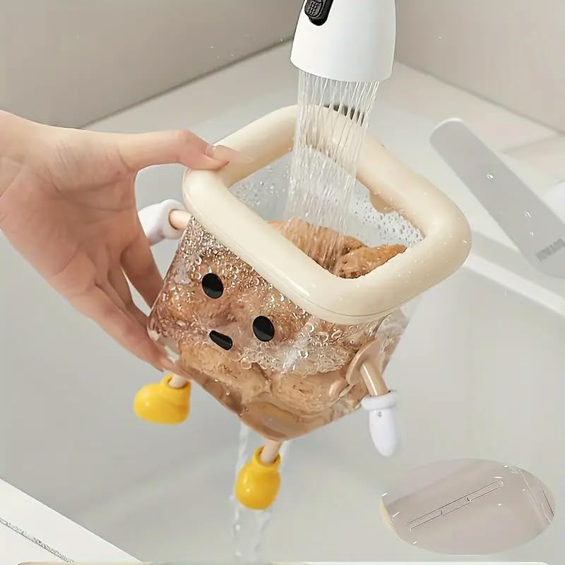 Creative Cartoon Wall Mount Toothbrush Holder & Bathroom Organizer