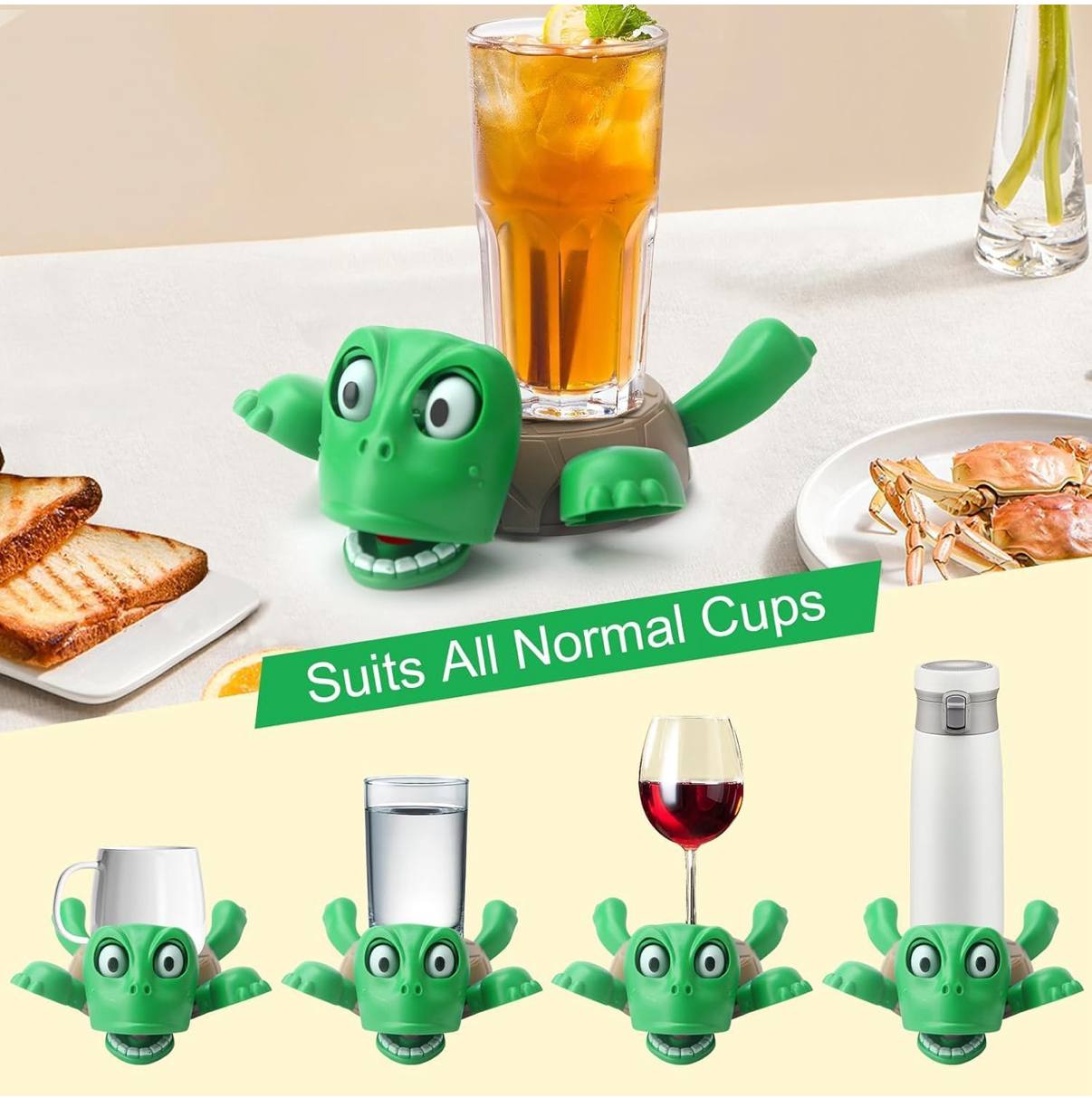 Funny Turtle Coaster | Turtle Cup Holder for Desk, Kitchen & Office | Unique Gift for Men, Women & Kids