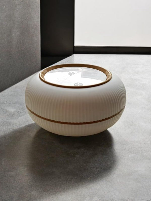 Luxury Round Desktop Dustbin with Lid – Modern Minimal Design (New Round Shape)