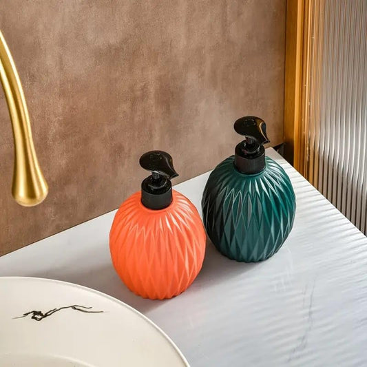 Diamond Textured Liquid Soap Dispenser Pump Bottle | Multipurpose Hand Wash, Soap, Lotion & Shampoo Dispenser for Bathroom & Kitchen Sink