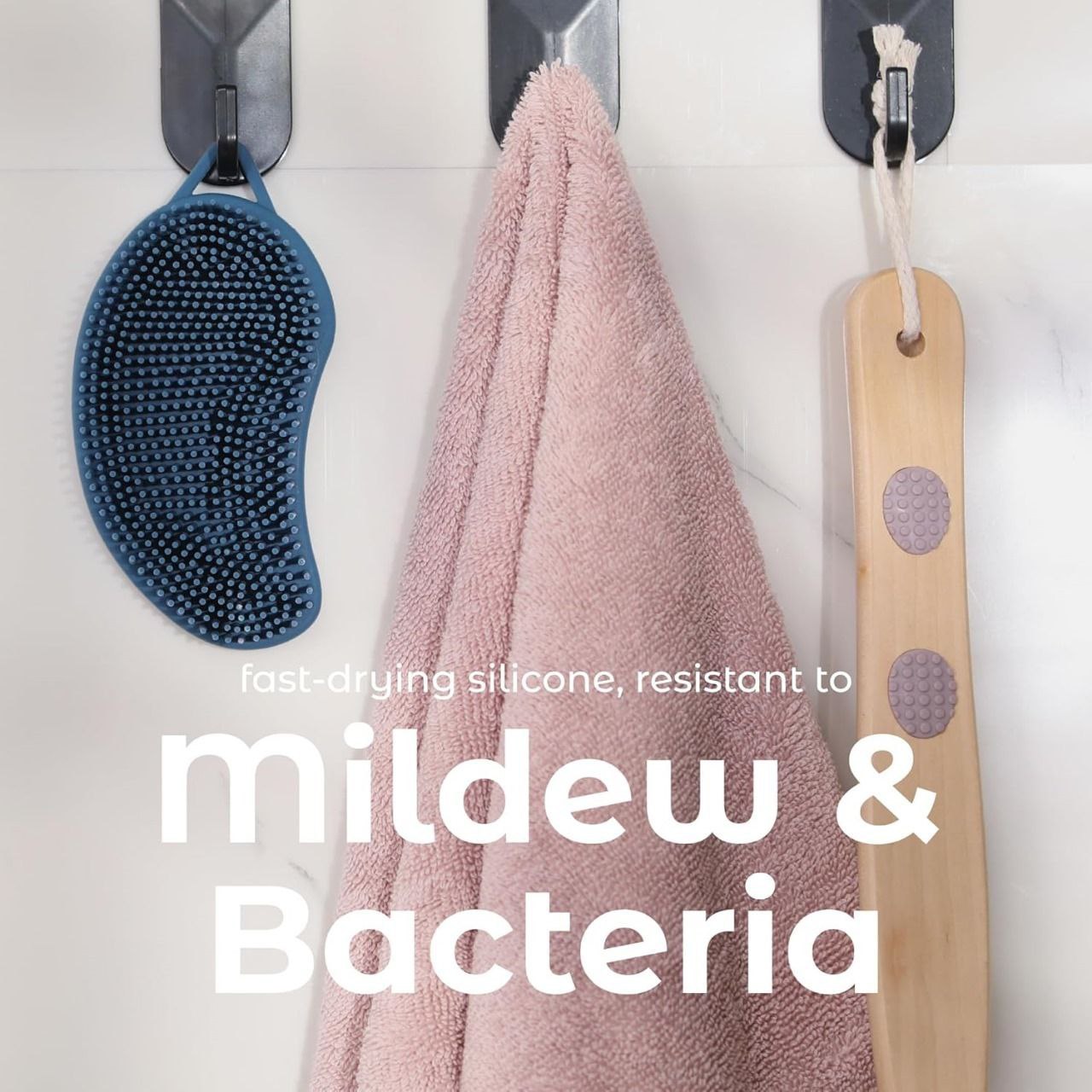 2 in 1 PRO Exfoliating Silicone Body Brush | Shower Bath Brush with Head Scrubber & Scalp Massager