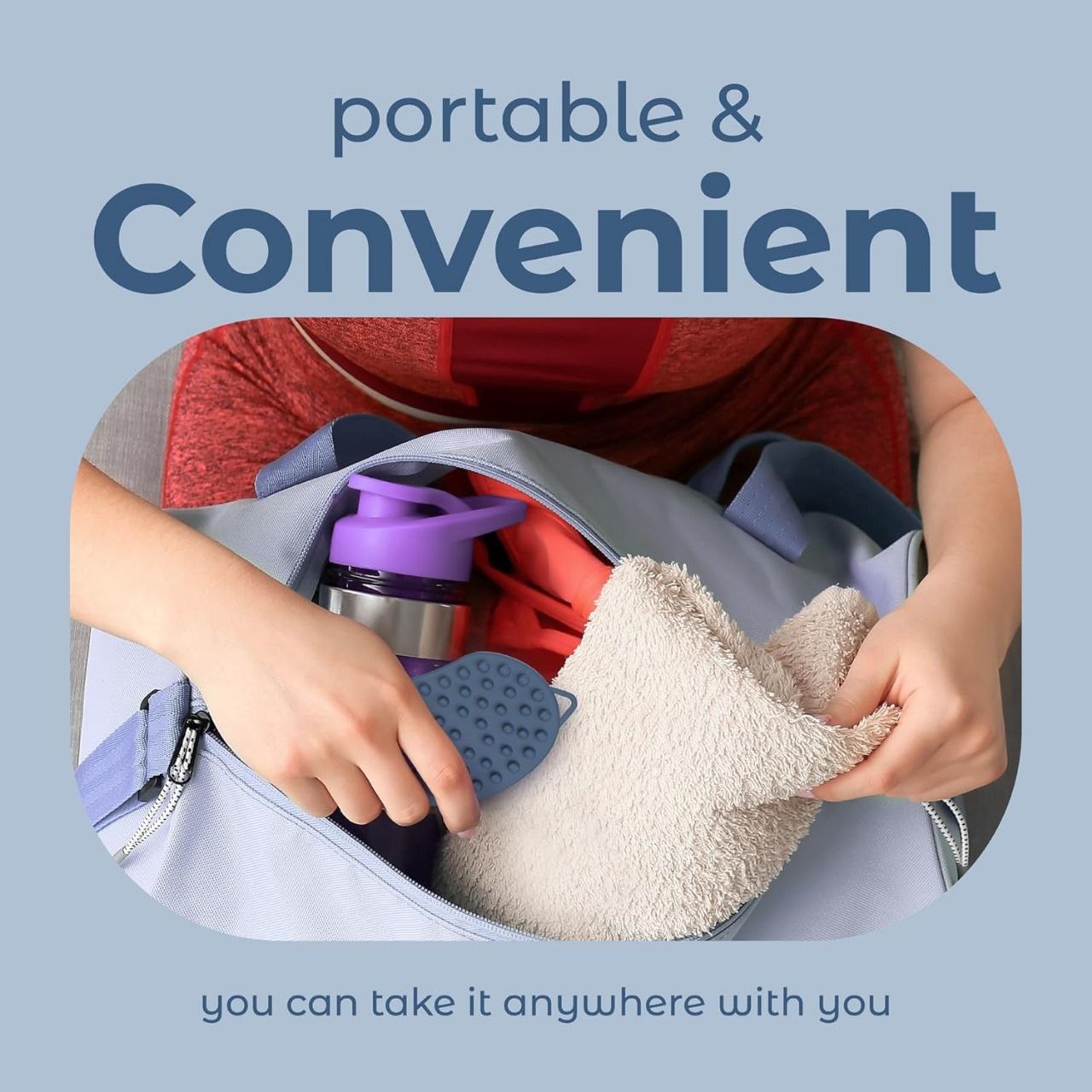 2 in 1 PRO Exfoliating Silicone Body Brush | Shower Bath Brush with Head Scrubber & Scalp Massager