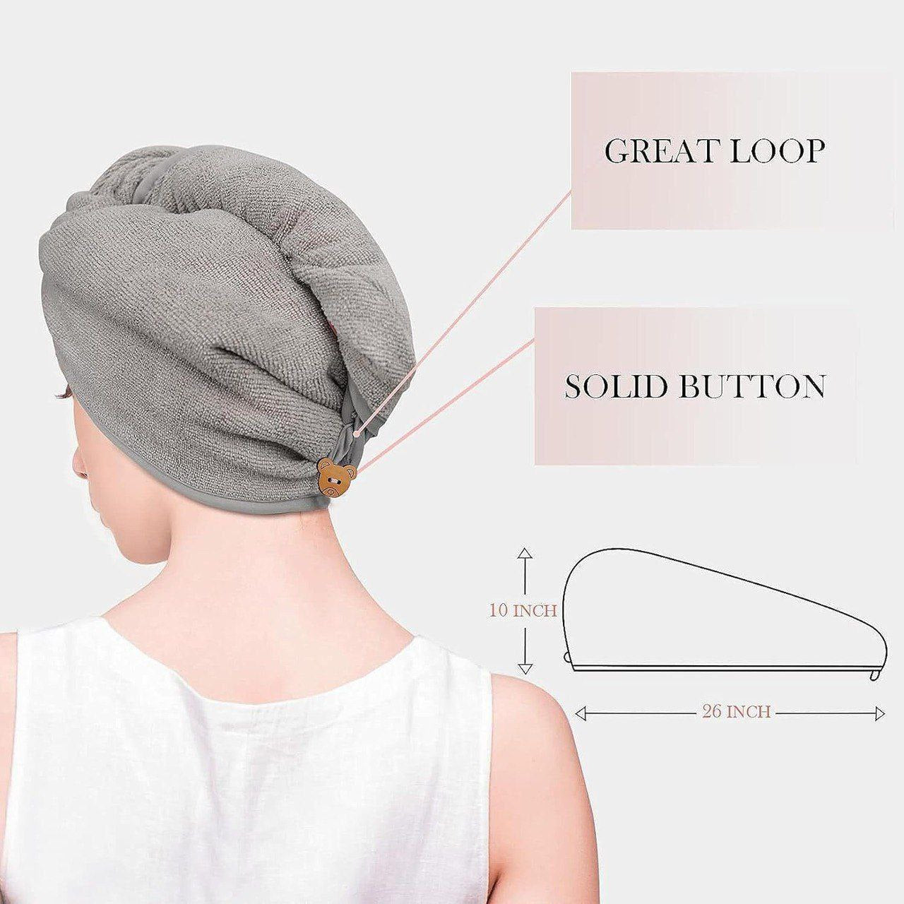Microfiber Hair Drying Towel Wrap – Quick Dry Hair Wrap