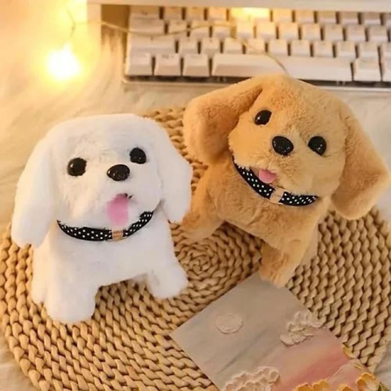 Cute Hopping Walking Dog Toy – Battery Operated Plush Puppy for Kids