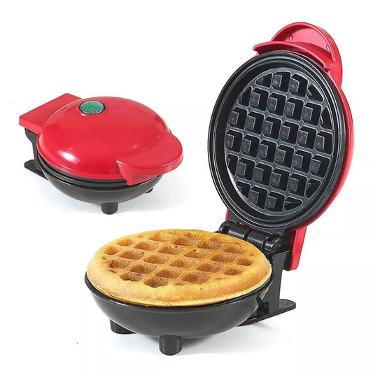 Compact Non-Stick Waffle Maker – Electric Round Waffle Machine for Home