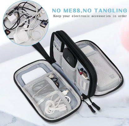 Electronic Organizer Travel Bag – Waterproof Cable & Charger Storage Case for Gadgets & Accessories
