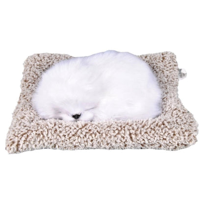 Cute Sleeping Dog Plush Toy with Breathing Effect | Realistic Puppy Cushion Soft Toy