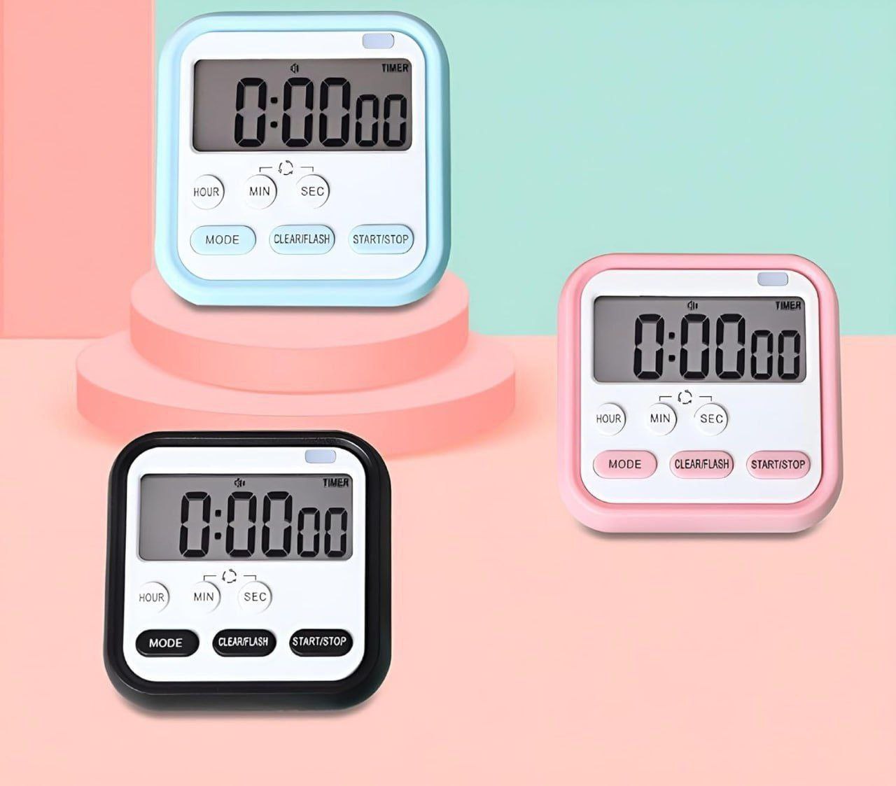 Digital Timer Clock for Kitchen, Baking & Study | Loud Alarm Stopwatch with Stand