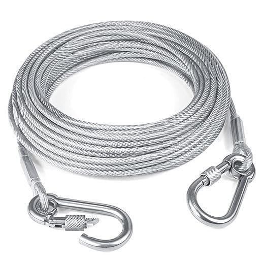 5 Meter Steel Wire Cloth Rope | Rustproof with Hooks | Outdoor Clothesline