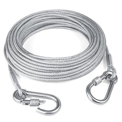 5 Meter Steel Wire Cloth Rope | Rustproof with Hooks | Outdoor Clothesline