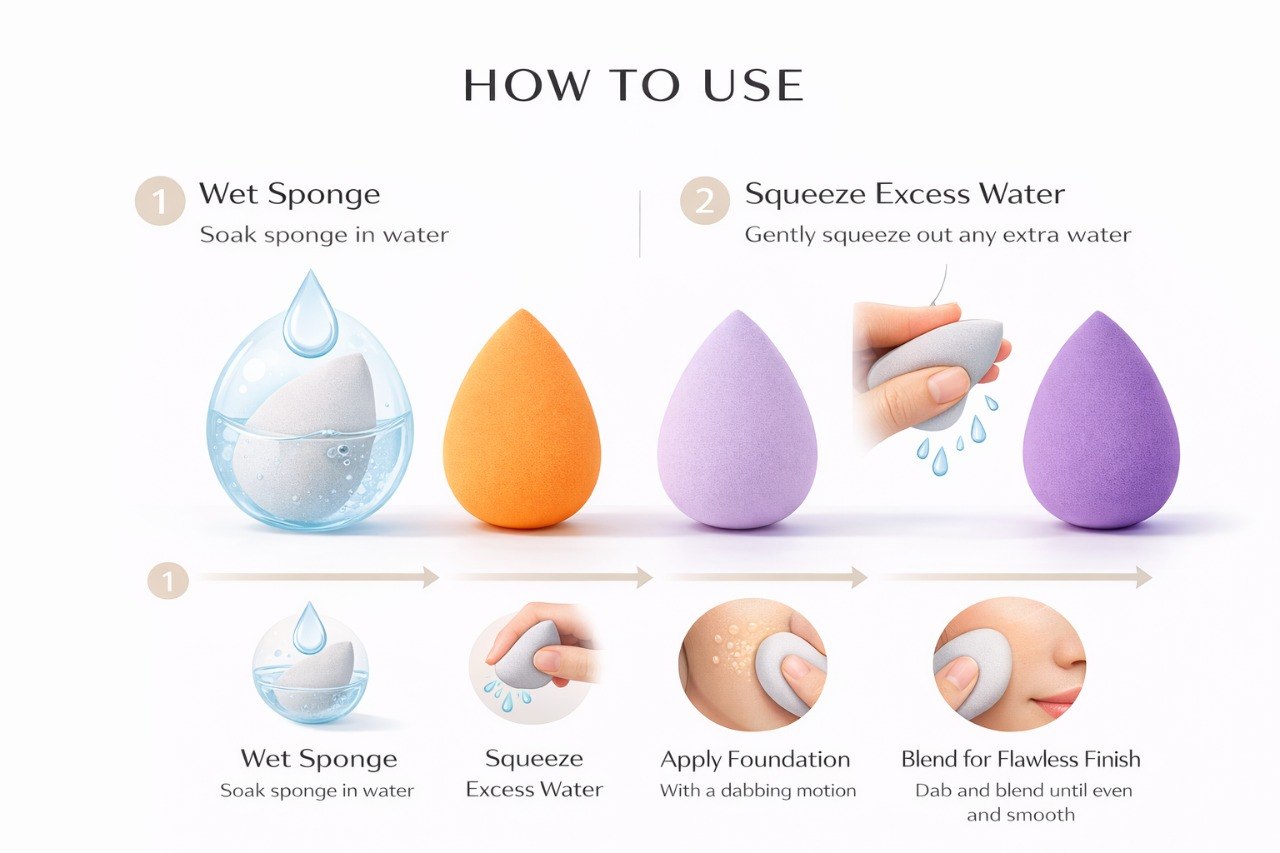 Soft Makeup Sponge Blender | Beauty Makeup Blender Sponge