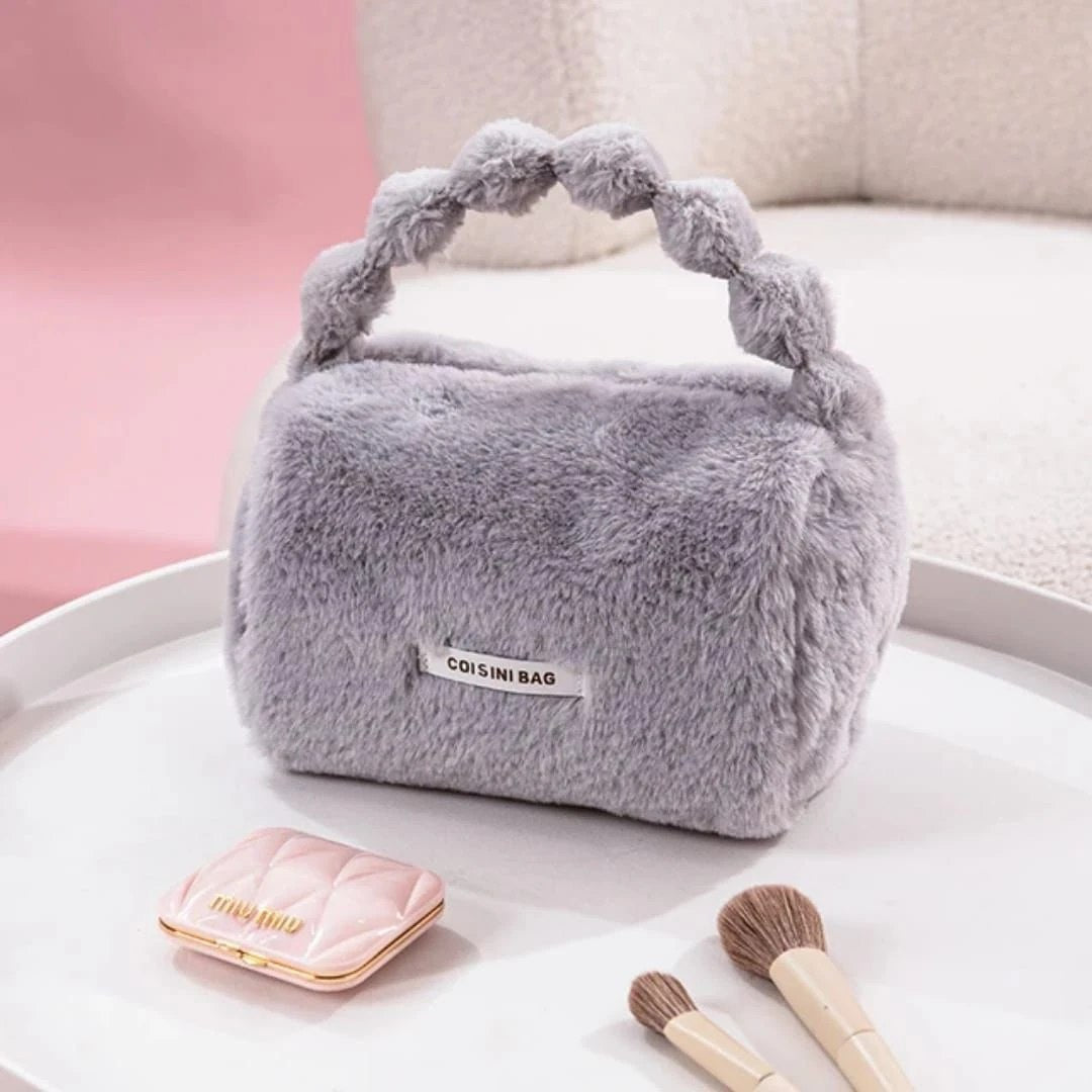 Plushie Hand Purse | Soft Faux Fur Handbag for Women | Cute Mini Shoulder Bag