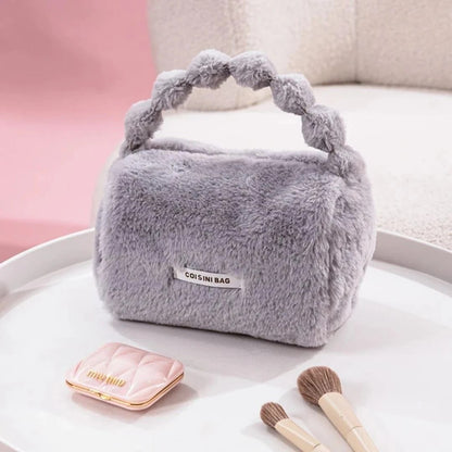 Plushie Hand Purse | Soft Faux Fur Handbag for Women | Cute Mini Shoulder Bag